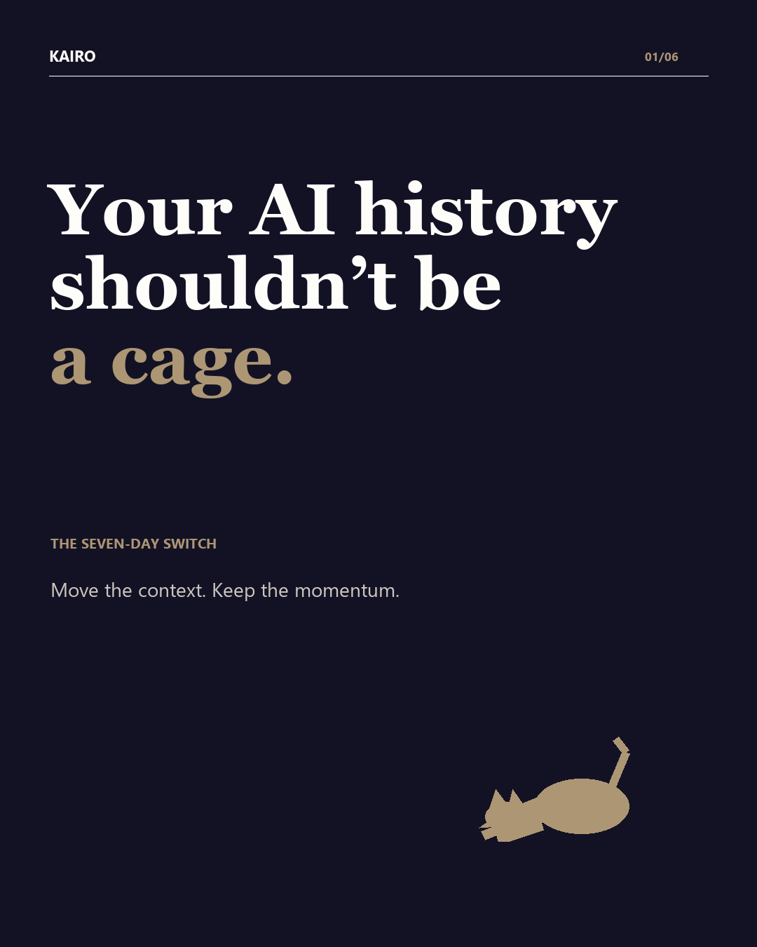 Move to Kairo AI and bring selected AI conversation history